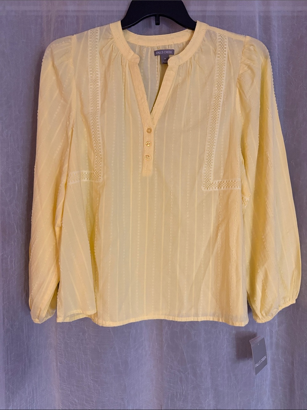 Charming Yellow Peasant Blouse